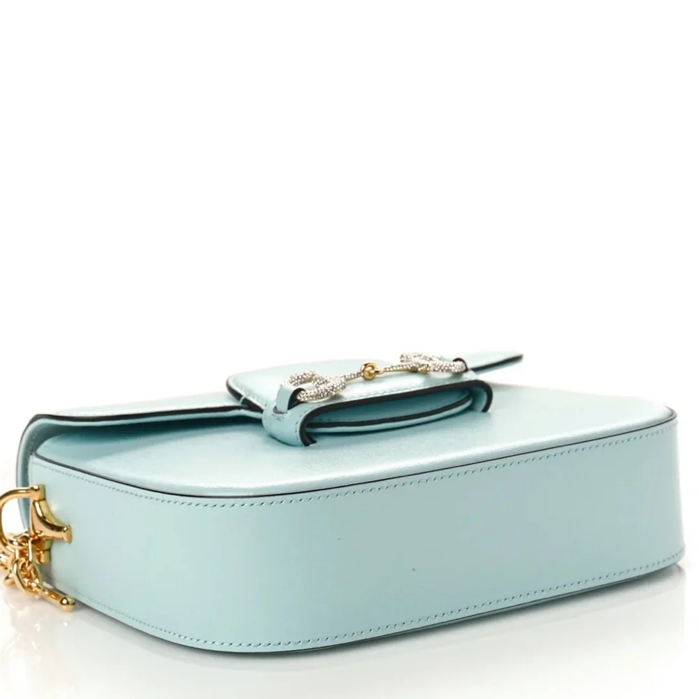 GUCCI Azalea Calfskin Crystal GG Monogram Mini Horsebit 1955 Bag - Picture 3 of 9